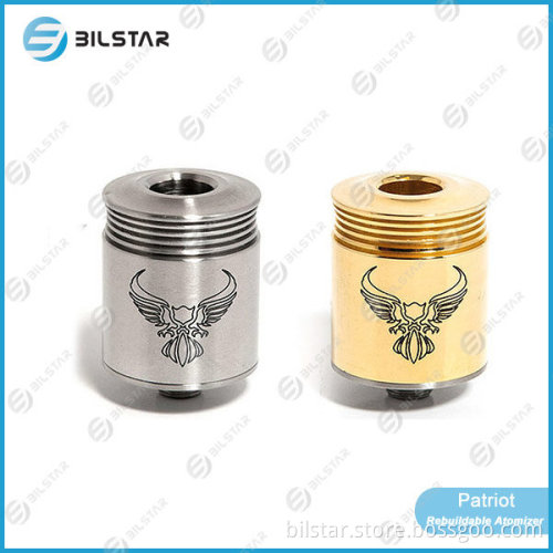 Bilstar New Items All Parts Replaceable Tank Gold Patriot Rebuildable Atomizer
